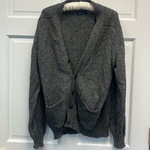 Vintage 1965 - 1975 Pendleton Men’s Pure Virgin Wool Gray Shetland Yarn Cardigan